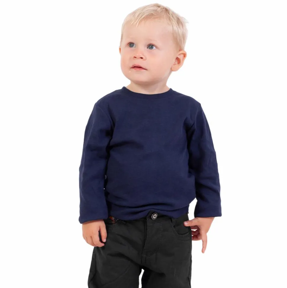 Steenholt Clark Børne Langærmet t-shirt - Navy