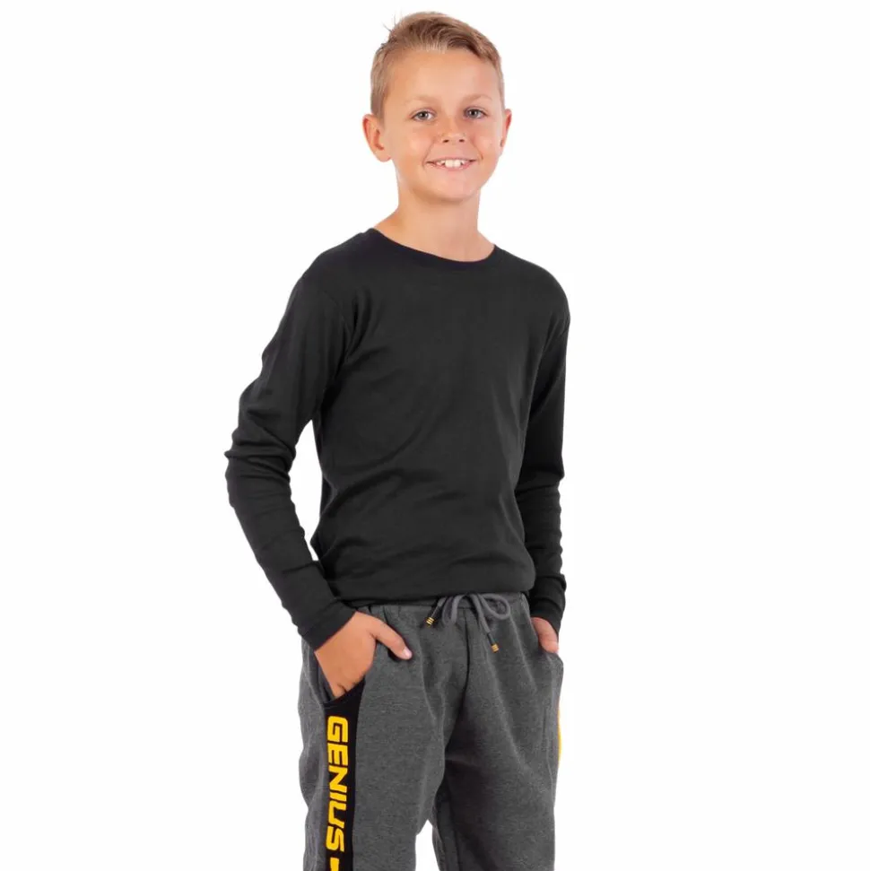 Steenholt Clark Børne Langærmet t-shirt - Black
