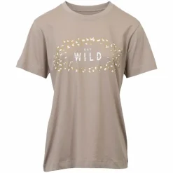 Steenholt Dame T-shirt m. glimmer - P5 COBBLESTONE