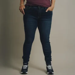 Steenholt Grace Dame Jeans m. stretch Plus Size - Blue Denim