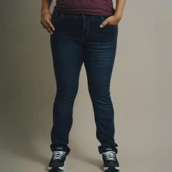 Steenholt Grace Dame Jeans m. stretch Plus Size - Blue Denim