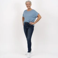 Steenholt Grace Dame Jeans m. stretch - Blue Denim