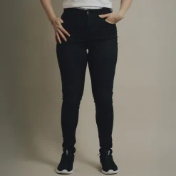 Steenholt Grace Dame Jeans m. stretch - Black Denim