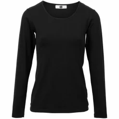 Steenholt Harmony Dame Langærmet t-shirt Plus Size - Black