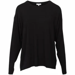 Steenholt Joan Dame Langærmet t-shirt Plus Size - Black