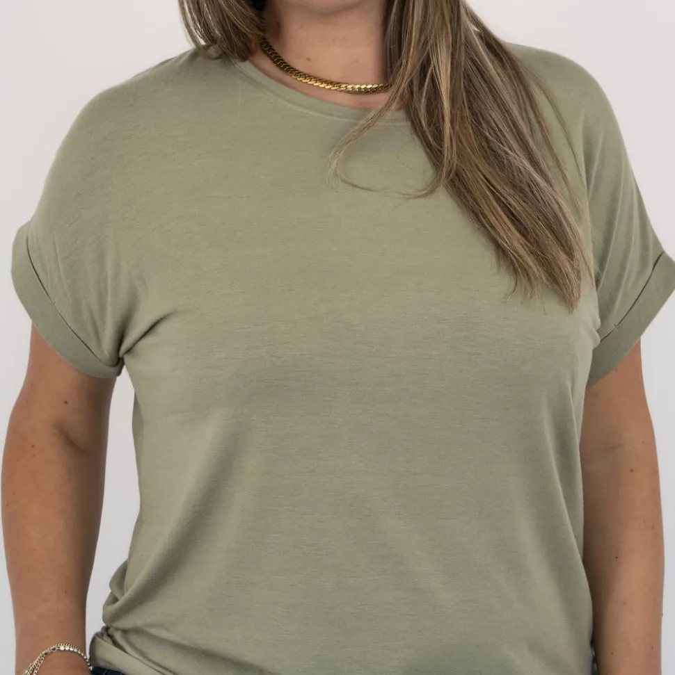 Steenholt Joan Dame T-shirt Plus Size - Tea