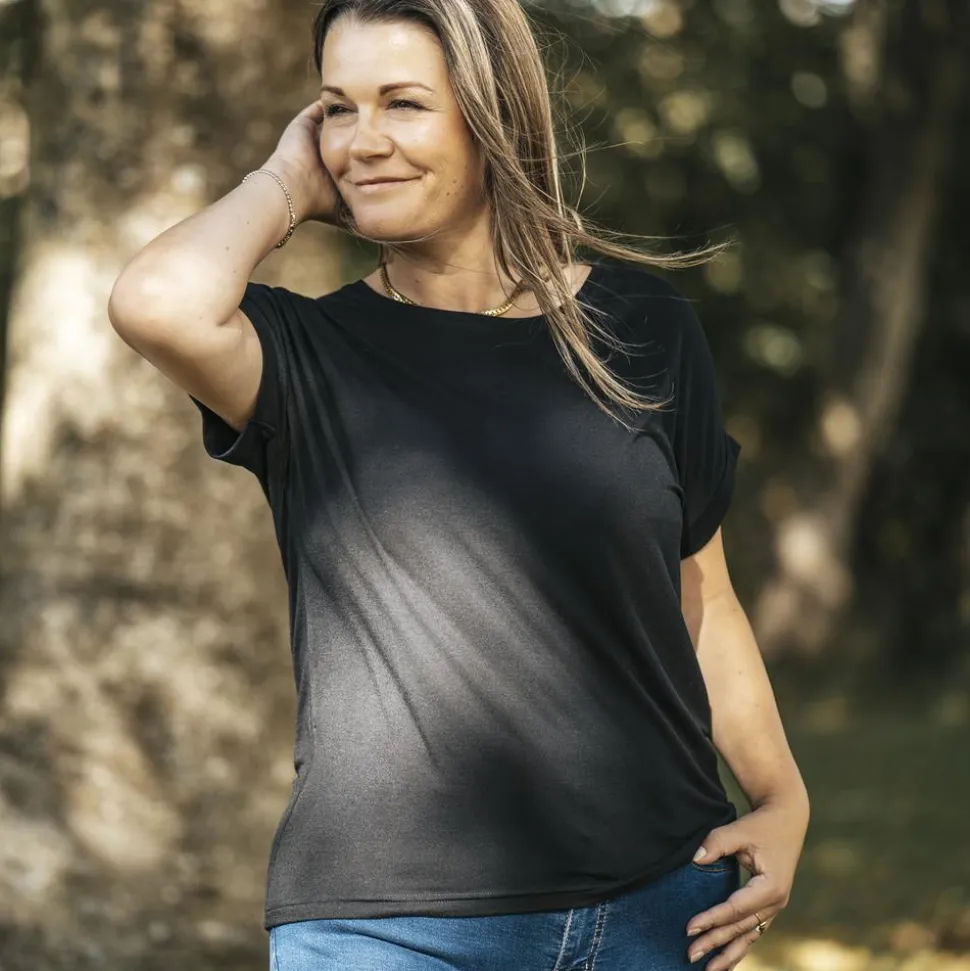 Steenholt Joan Dame T-shirt Plus Size - Black