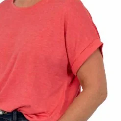 Steenholt Joan Dame T-shirt Plus Size - PARADISE PINK