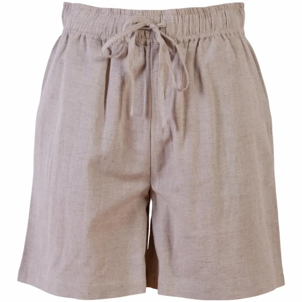 Steenholt Linett Dame Shorts i hørmix Plus Size - Woody