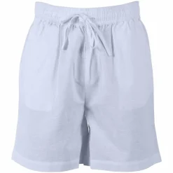 Steenholt Linett Dame Shorts i hørmix Plus Size - Heavenly Blue