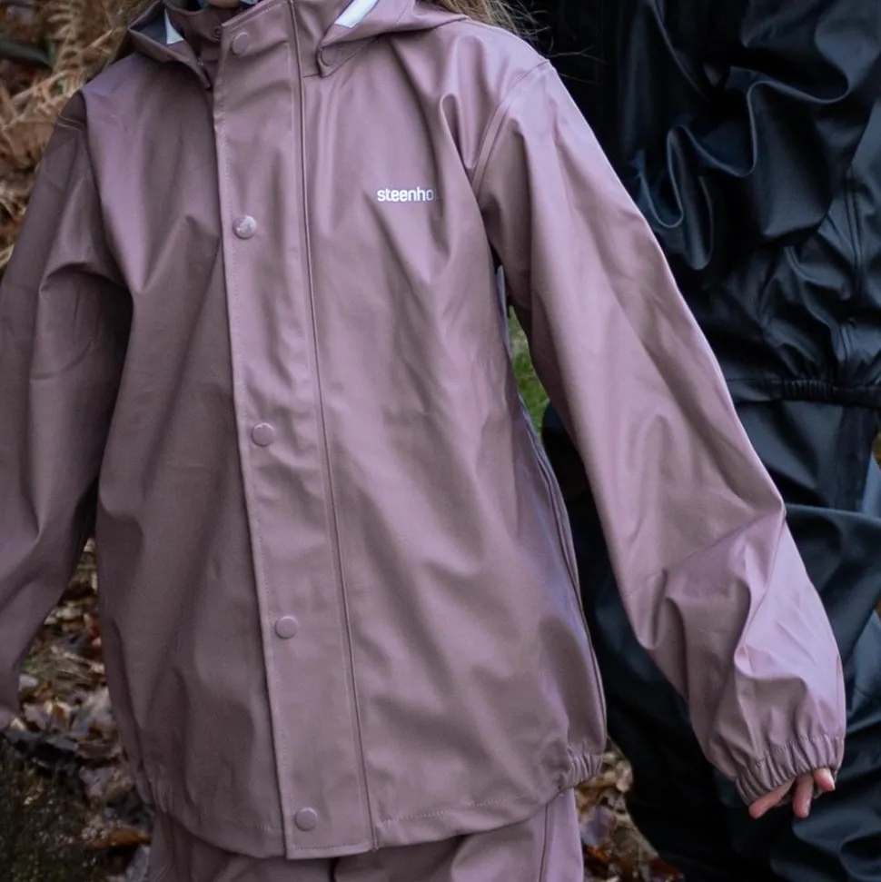 Steenholt Moss Børne Regnsæt - Twilight Mauve