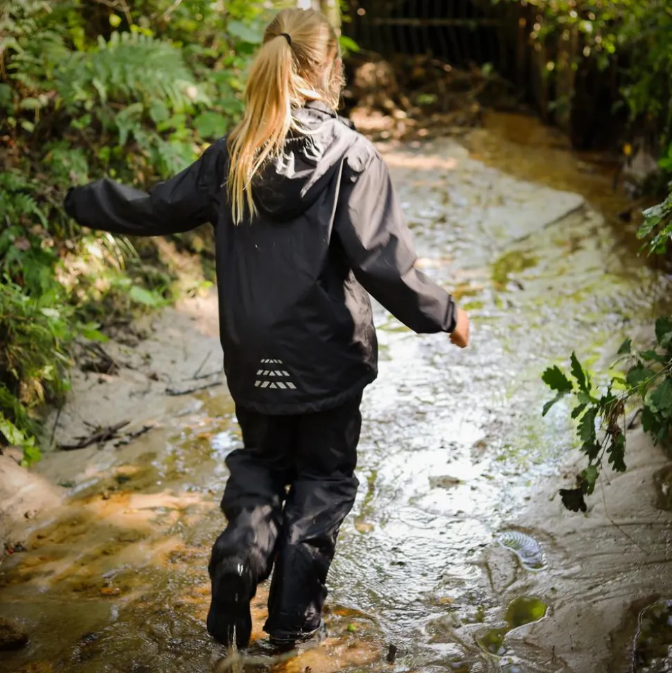 Steenholt Moss Børne Regnsæt - Black