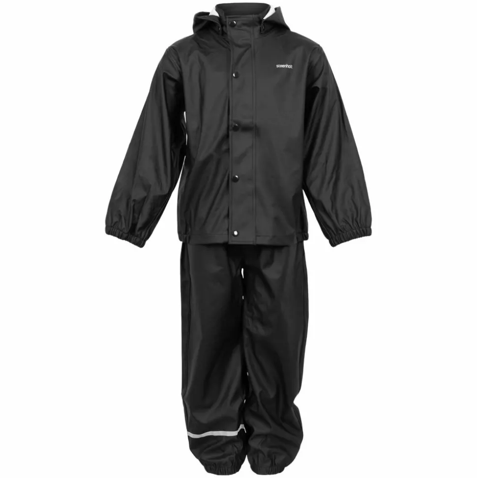 Steenholt Moss Børne Regnsæt - Black