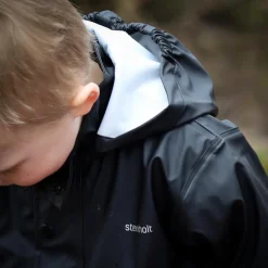 Steenholt Moss Børne Regnsæt - Black