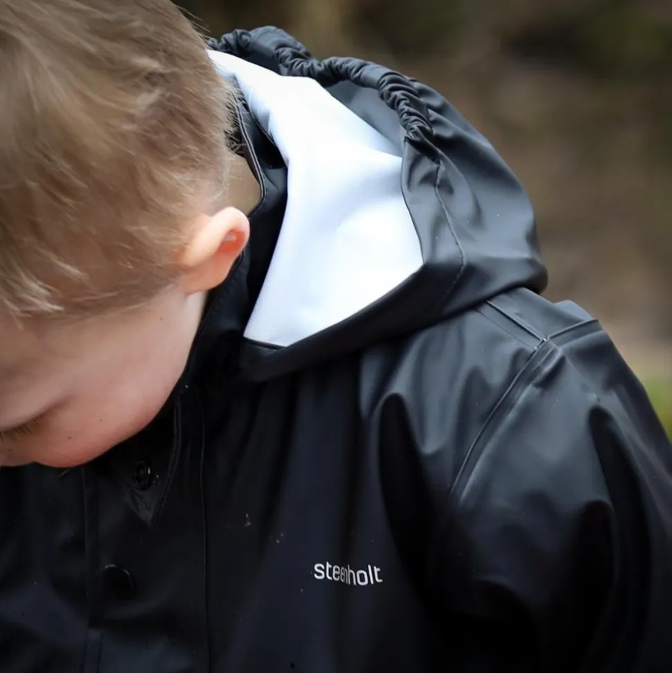 Steenholt Moss Børne Regnsæt - Black