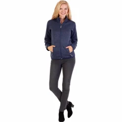 Steenholt Ocean Dame Fleecejakke - Melange Blue