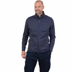 Steenholt Ocean Herre Fleecejakke - Melange Blue