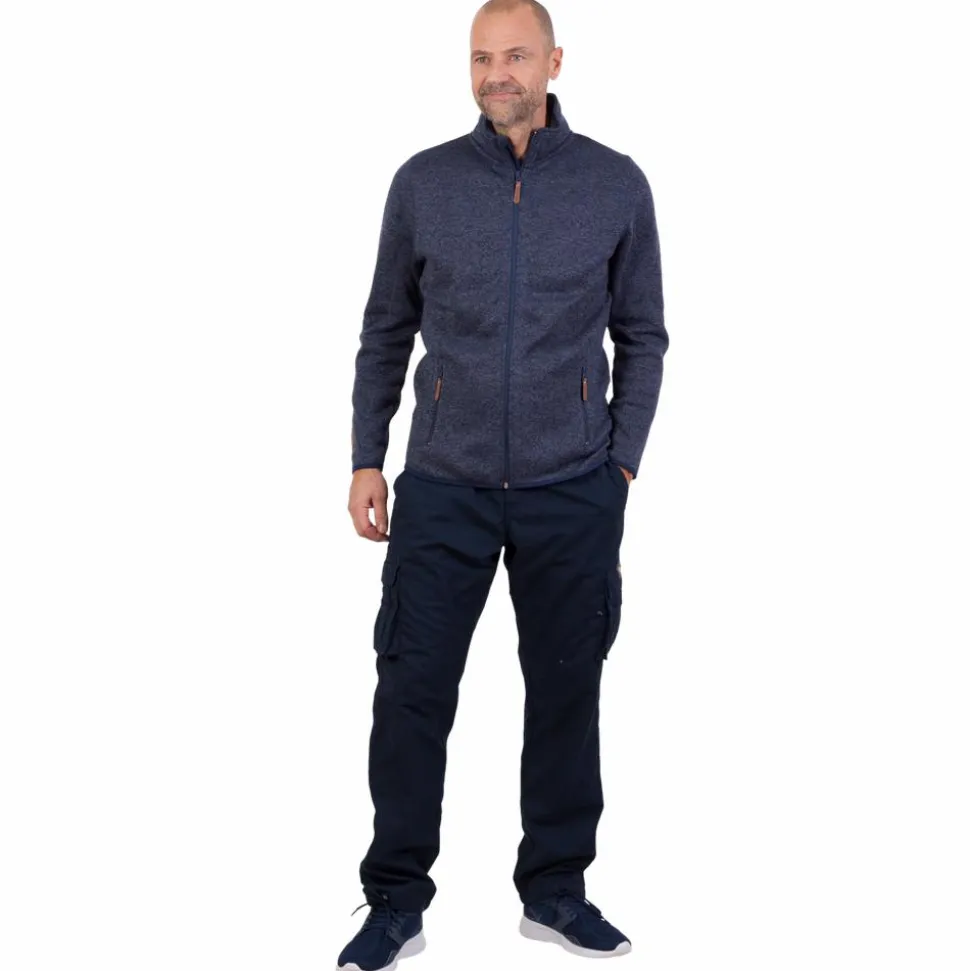 Steenholt Ocean Herre Fleecejakke - Melange Blue