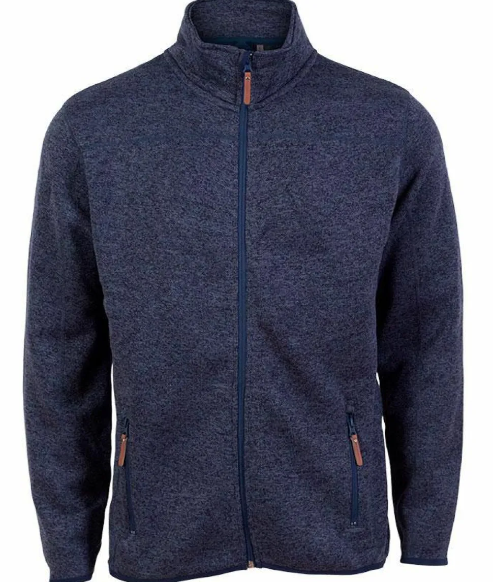 Steenholt Ocean Herre Fleecejakke Plus Size - Melange Blue
