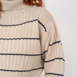 Steenholt Olivia Dame Striktrøje Plus Size - Acient Scroll