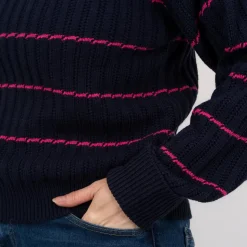 Steenholt Olivia Dame Striktrøje - Navy