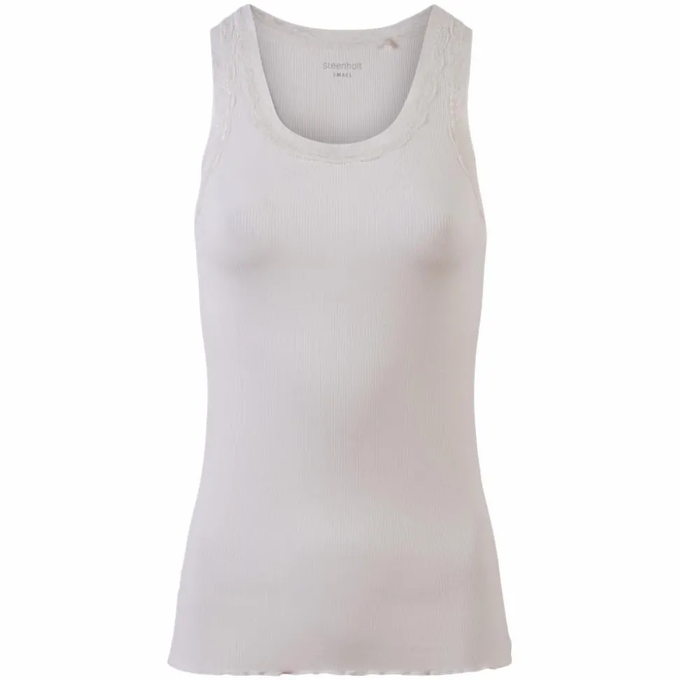 Steenholt Roselina Dame Top Plus Size - Gardenia