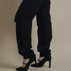 Steenholt Sharon Dame Cargobukser Plus Size - Black