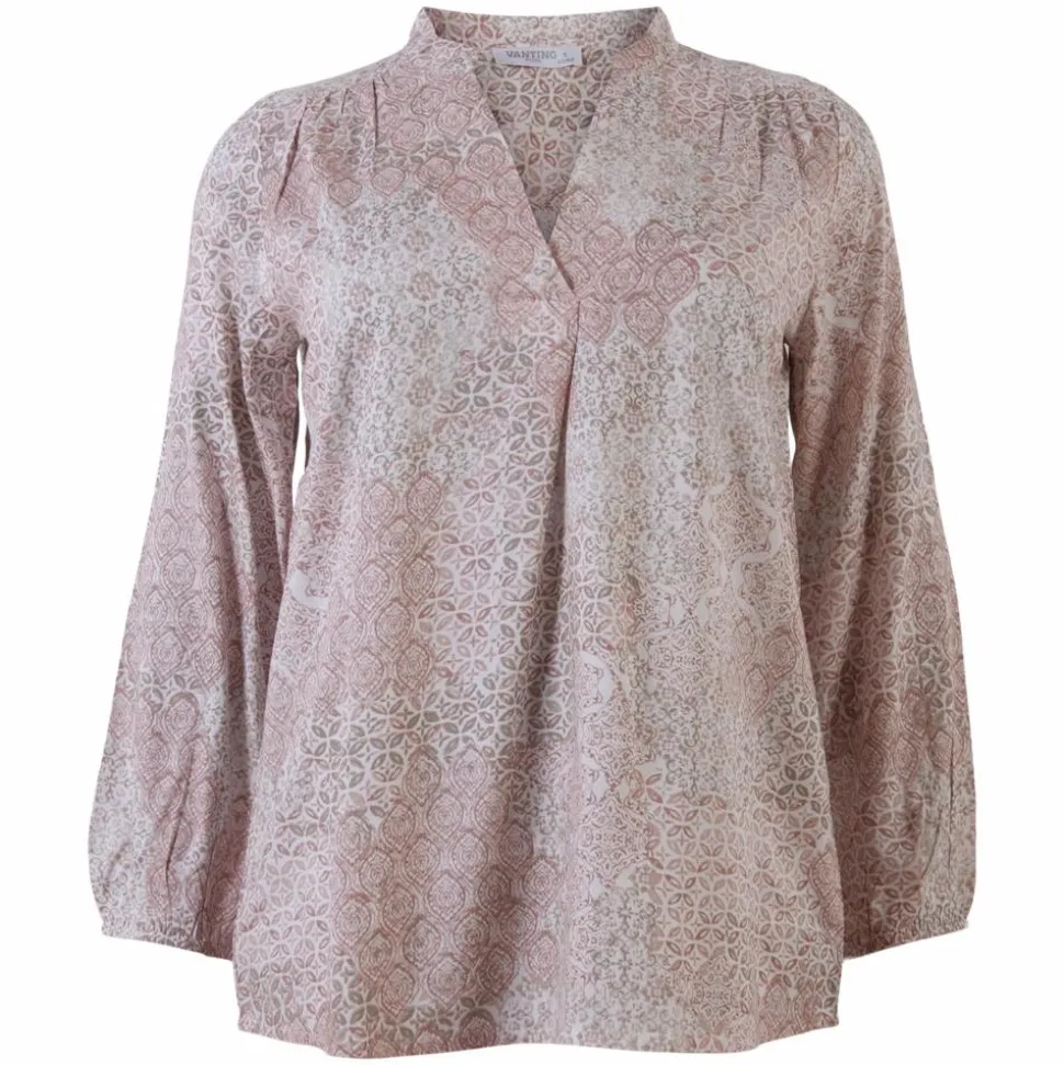 Vanting Dame Bluse Plus Size - Print 1