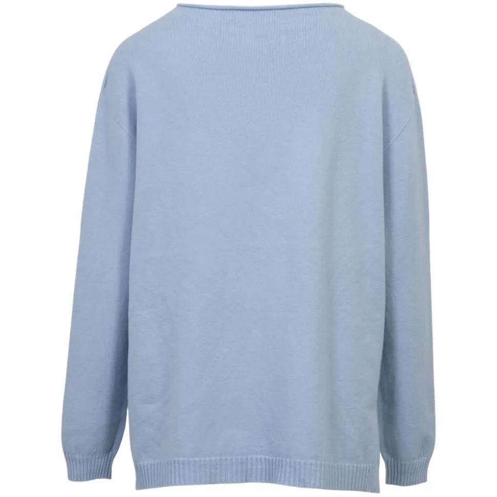 Vanting Dame Striktrøje - Light Blue
