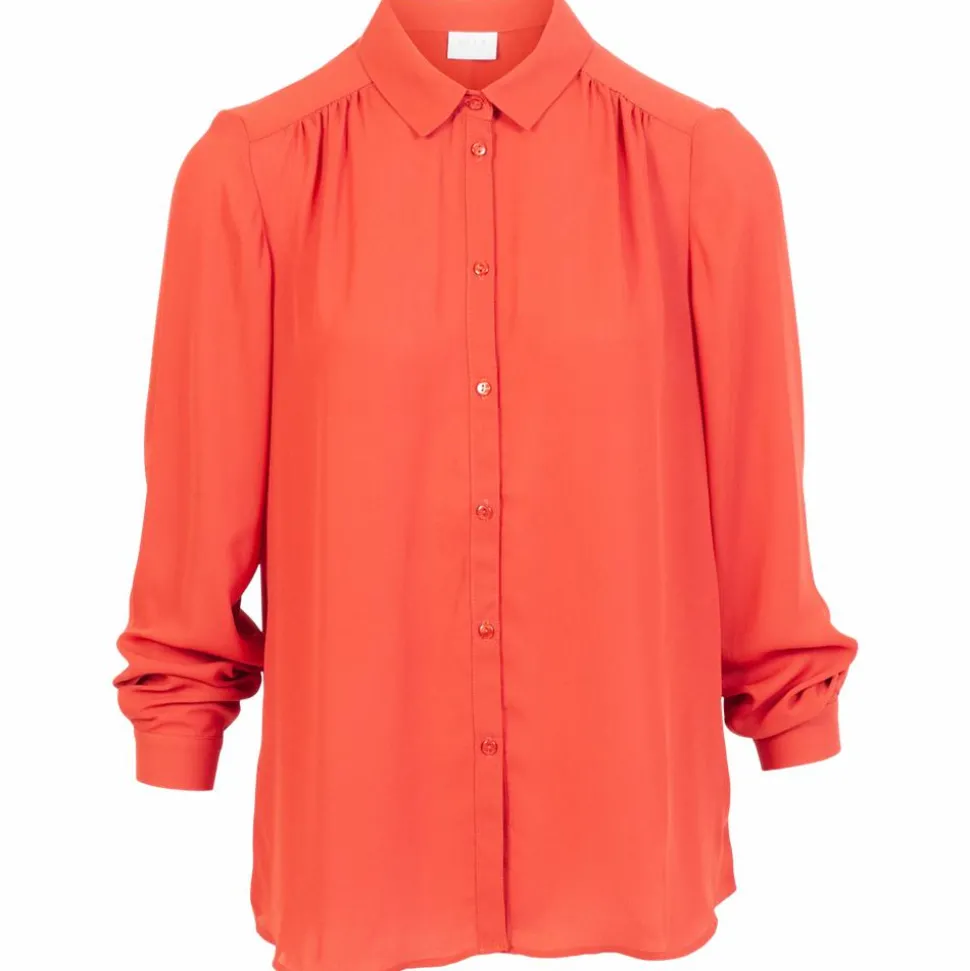 Vila Dame Skjorte - Brændt Orange