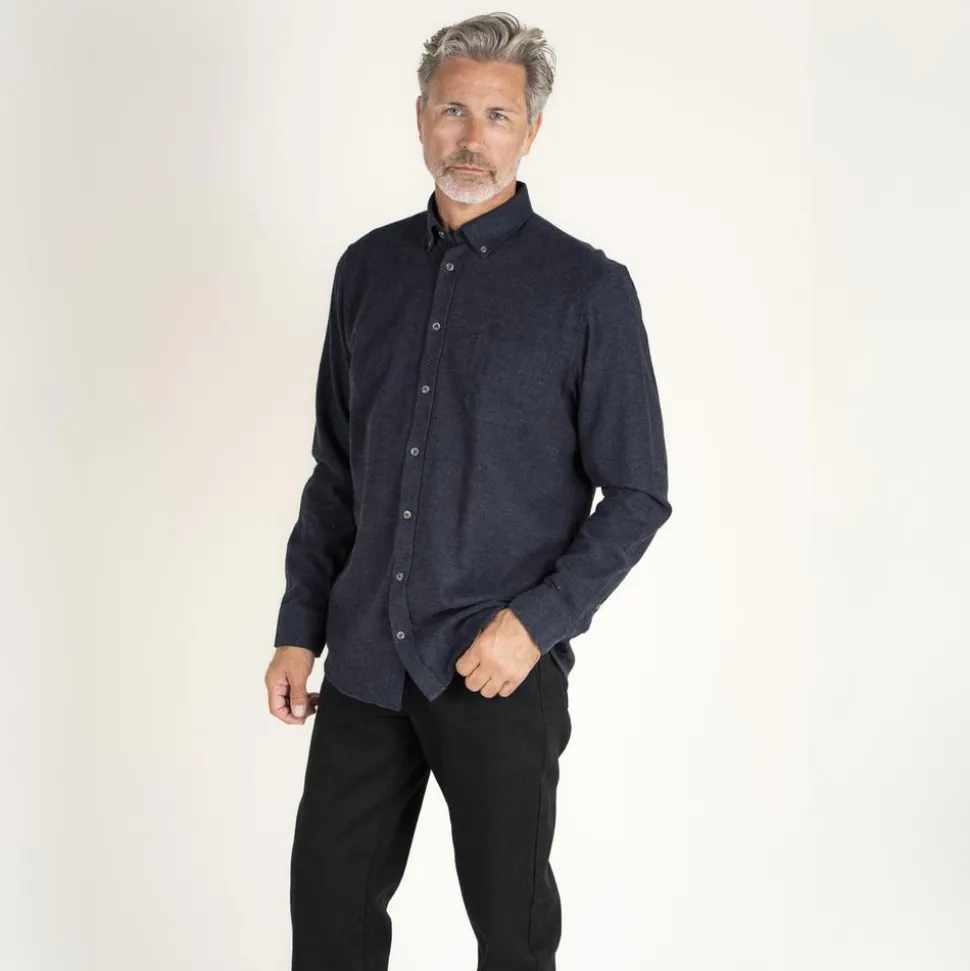Vito Barny Herre Skjorte - Dk.navy mix