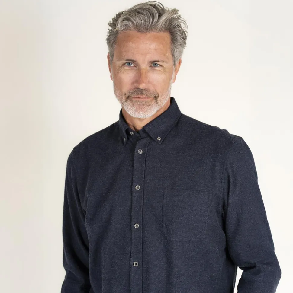 Vito Barny Herre Skjorte - Dk.navy mix