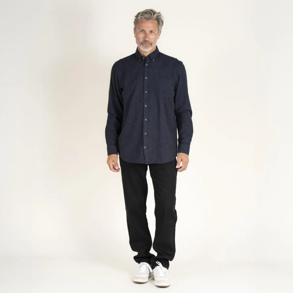 Vito Barny Herre Skjorte - Dk.navy mix