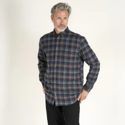 Vito Farmer Herre Skjorte - Mid Brown