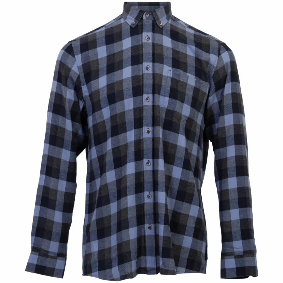Vito Farmer Herre Skjorte Plus Size - Colony Blue mix