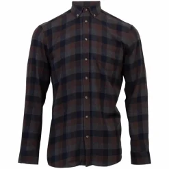 Vito Farmer Herre Skjorte Plus Size - Ultra dark brown mix