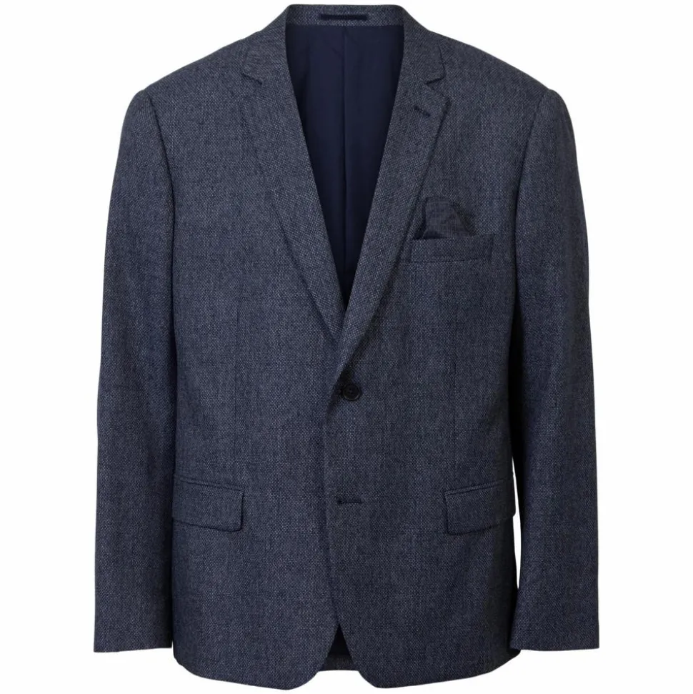 Vito Ganton Herre Blazer Plus Size - Naval Blue