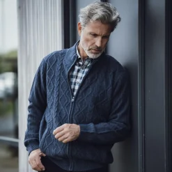 Vito Herre Cardigan - Dk.navy mix