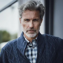 Vito Herre Cardigan - Dk.navy mix