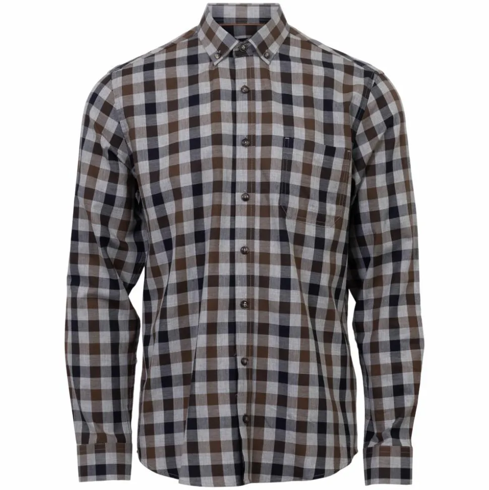 Vito Murat Herre Skjorte - Mid Brown