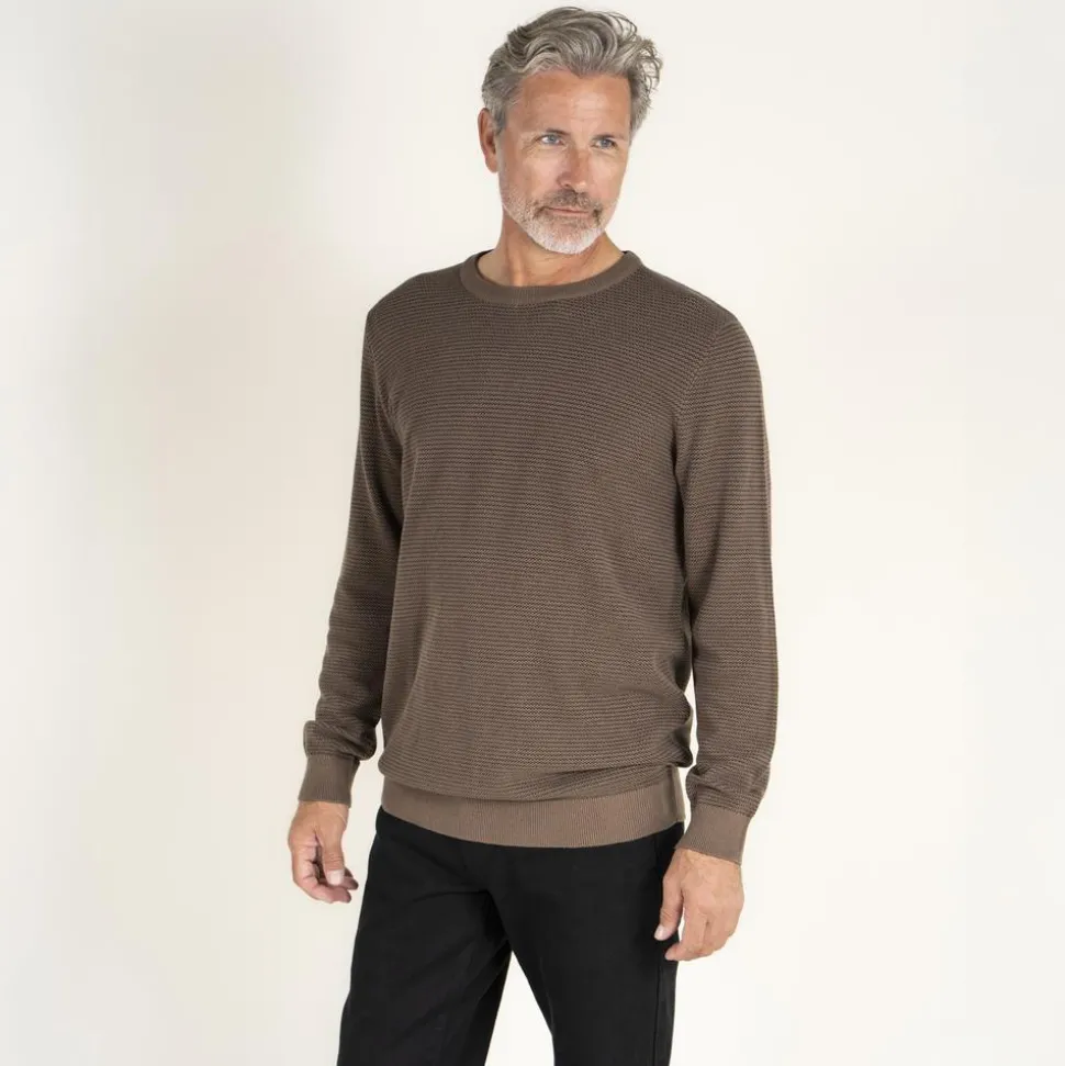 Vito Viggo Herre Striktrøje - Mid Brown