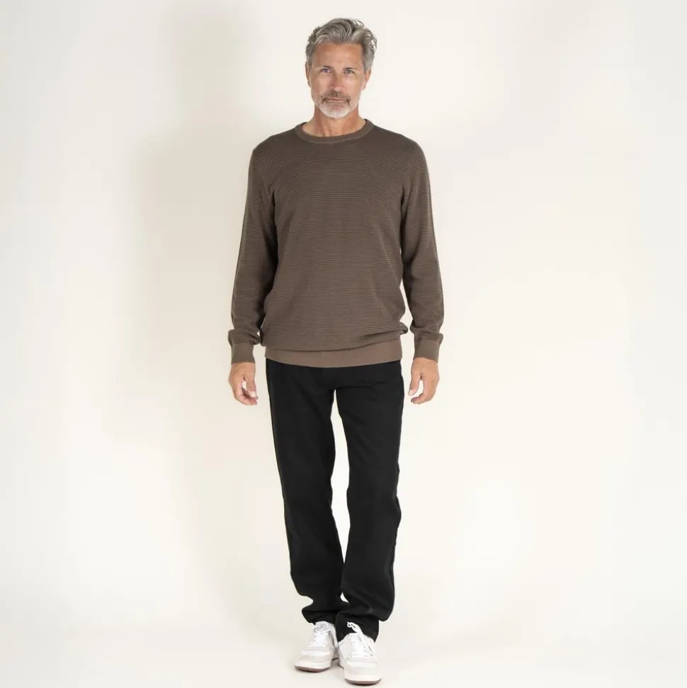 Vito Viggo Herre Striktrøje - Mid Brown