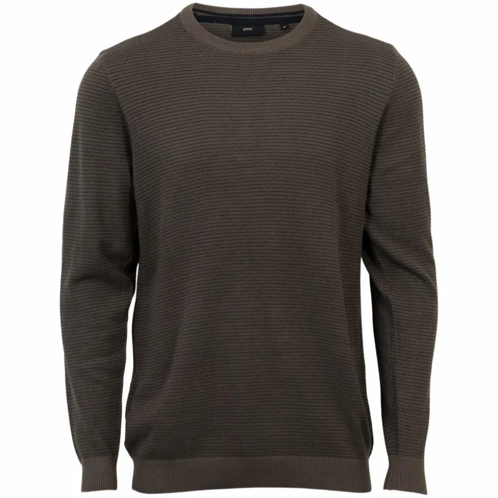 Vito Viggo Herre Striktrøje - Mid Brown