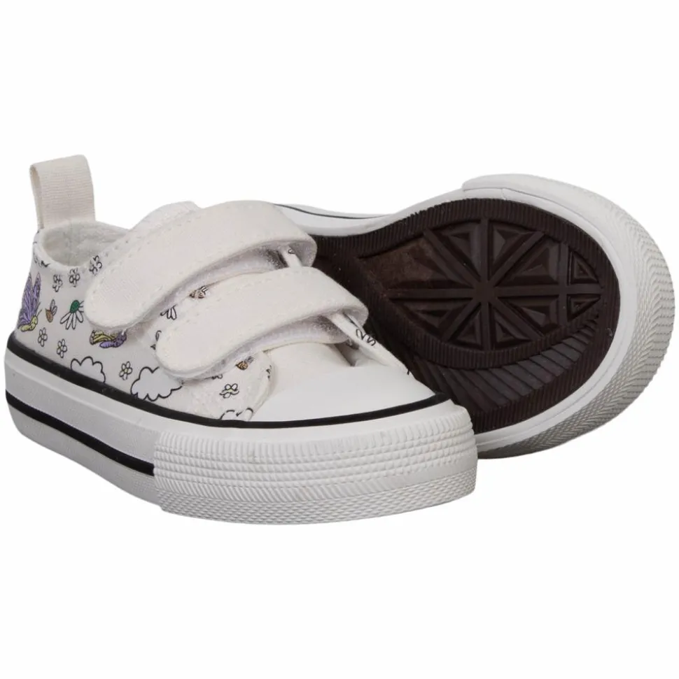 Weestep Pige Sneakers - White w. Butterfly
