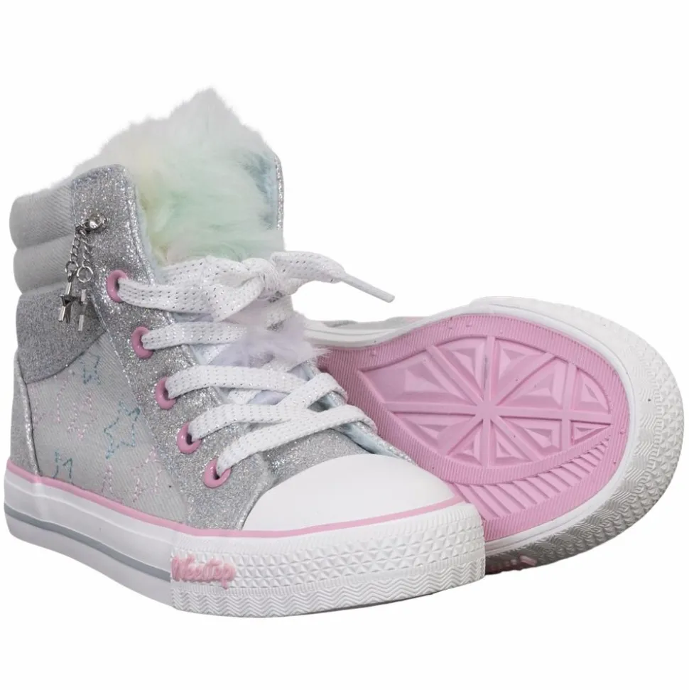 Weestep Pige Sneakers m. glimmer - Blue