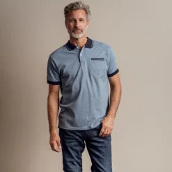 Yellowstone Eagle Herre Polo - Light Blue Melange
