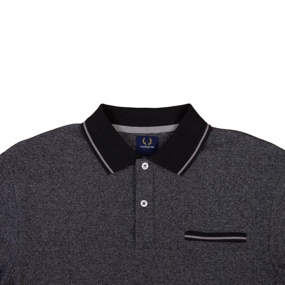 Yellowstone Eagle Herre Polo - Black Melange