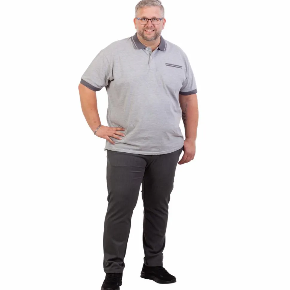 Yellowstone Eagle Herre Polo - Grey Melange