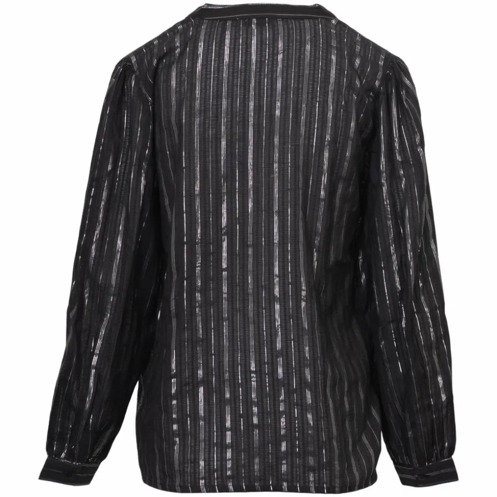 ZbyZ Dame Bluse - Black w. Lurex
