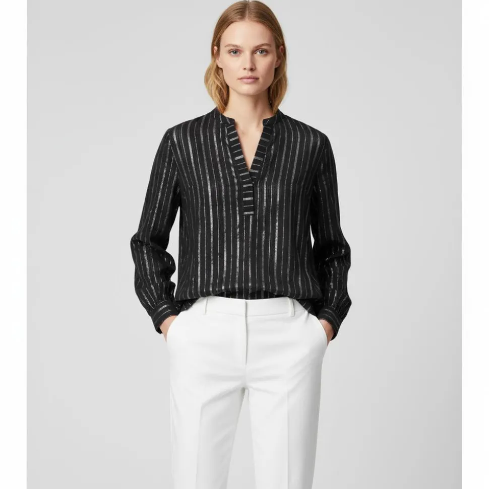 ZbyZ Dame Bluse - Black w. Lurex